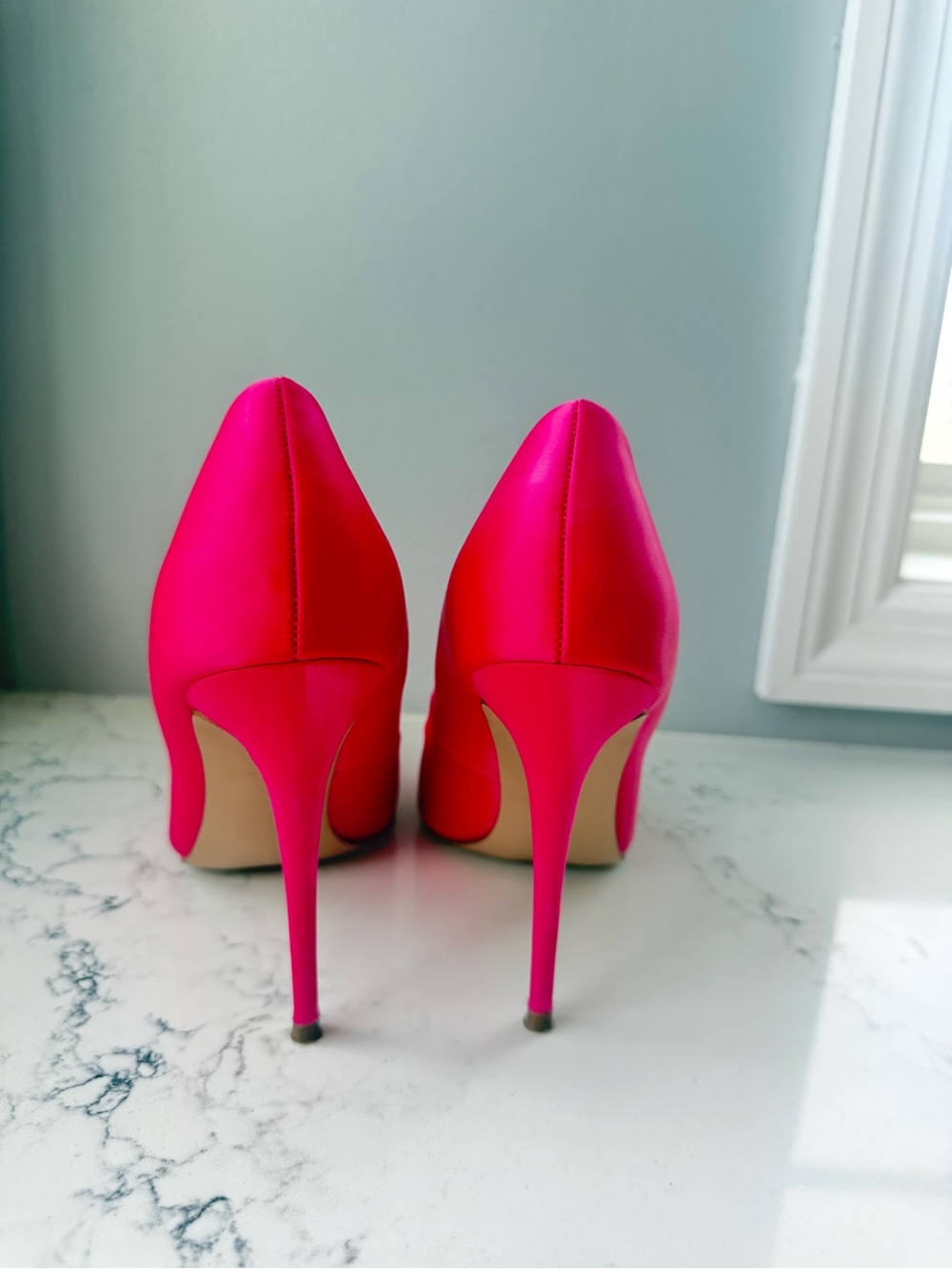 Steve Madden Hot Pink Pointed Toe Stiletto Pumps - Picture 4 of 8